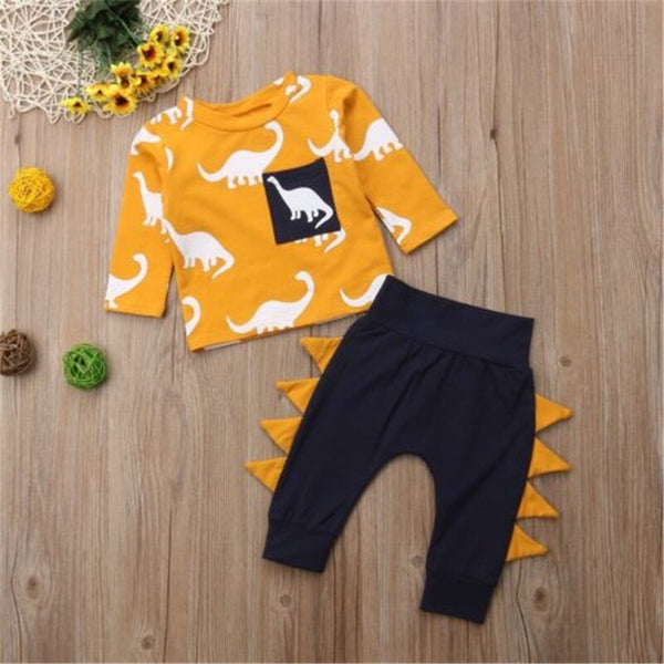 Boys Dinosaur Tops + Trousers