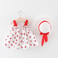 6-36 Months Baby Girls Summer Dress + Hat