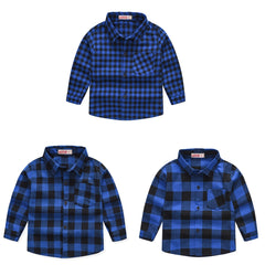 Boys Plaid Cardigan Shirts