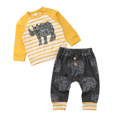 Boy Rhinoceros Shirt + Pants