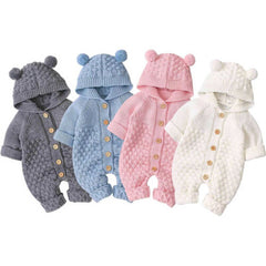 Bear Hooded Baby Jumpsuit