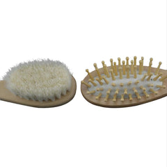 2 Pcs Baby Wooden Hairbrush