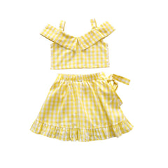 Girls Plaid Summer Suit