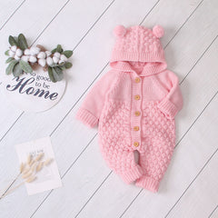 Bear Hooded Baby Jumpsuit