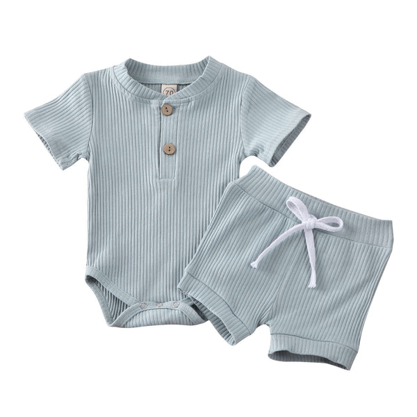 Baby Jumpsuit + Short Summer Set