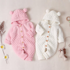 Bear Hooded Baby Jumpsuit