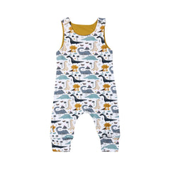 0-24 Months Baby Boy Cartoon Dinosaur Jumpsuit