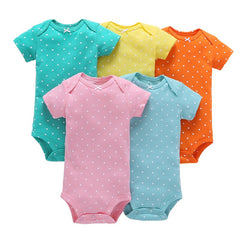 5 Pcs/lots Baby Unisex Rompers