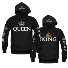 King And Queen Couple Matching Hoodies