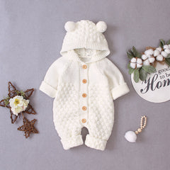 Bear Hooded Baby Jumpsuit