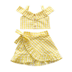 Baby Girl Yellow Top + Skirt