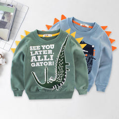 Boys Animal Text Tops