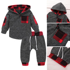 2Pcs Baby Unisex Clothes  Hooded Sweatshirts +Pants