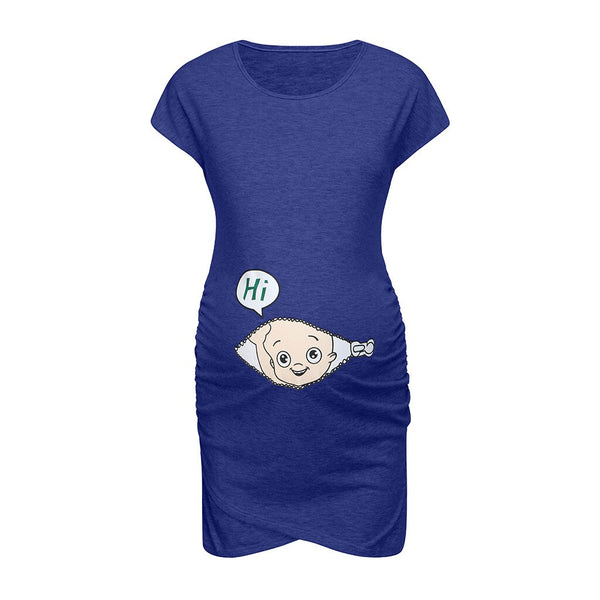 Cartoon Baby Face Pregnancy Dress