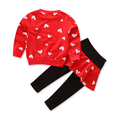 Girls Heart Tops + Culottes Leggings