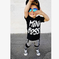 1-6 Years "MINI BOSS" Boys T-shirts + Pants