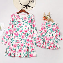 Mother Daughter Flowers Dress