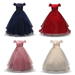 Girls Flower Princess Dress