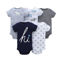 5 Pcs/lots Baby Unisex Rompers