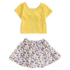 2pc Summer Girls TShirt+Skirt