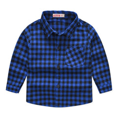 Boys Plaid Cardigan Shirts