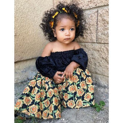 1-6T Baby Girls Off Shoulder + Sunflower Pants