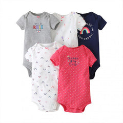 5 Pcs/lots Baby Unisex Rompers