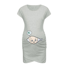 Cartoon Baby Face Pregnancy Dress