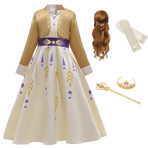 Girls Anna Cosplay Dress