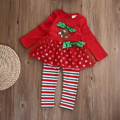 Baby Girls  Deer Tops + Pants Outfit