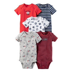 5 Pcs/lots Baby Unisex Rompers