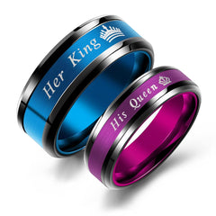 Her King His Queen Couple Rings