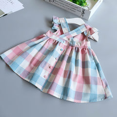 Girls Plaid Summer Dress