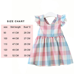 Girls Plaid Summer Dress