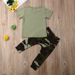 Boys Summer T-Shirts + Camouflage Pants Outfits