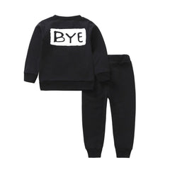 HELLO BYE Hooded Tops + Pants Set