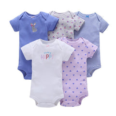 5 Pcs/lots Baby Unisex Rompers