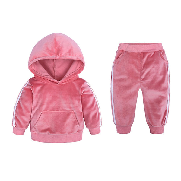 1-4T Baby Hooded Tops + Pants