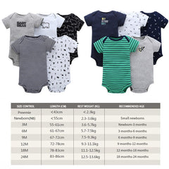 5 Pcs/lots Baby Unisex Rompers