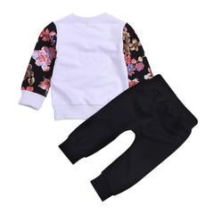 2 Pcs Boys Floral Sweatshirt + Pants