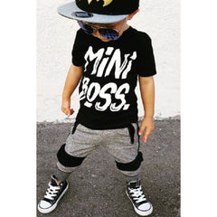 1-6 Years "MINI BOSS" Boys T-shirts + Pants