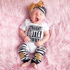 "STRAIGHT OUTTA MOMMY" Summer Baby Bodysuit