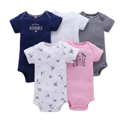 5 Pcs/lots Baby Unisex Rompers