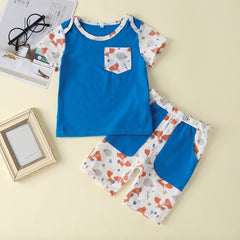 2 Pcs Boys T-shirt +  Short Summer Set