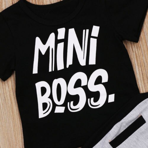 1-6 Years "MINI BOSS" Boys T-shirts + Pants