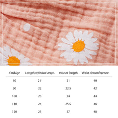 2 Pcs Girls Daisy Flower Summersuit