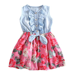 3-9 Years Girls Floral Summer Dress