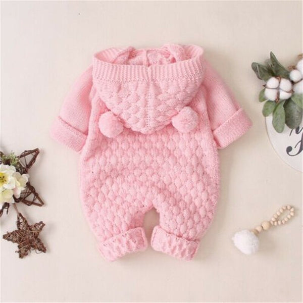 Bear Hooded Baby Jumpsuit