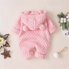 Bear Hooded Baby Jumpsuit