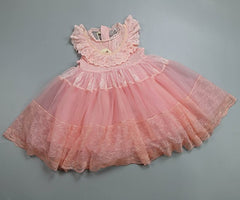 Girls Tutu Lace Pink Dress